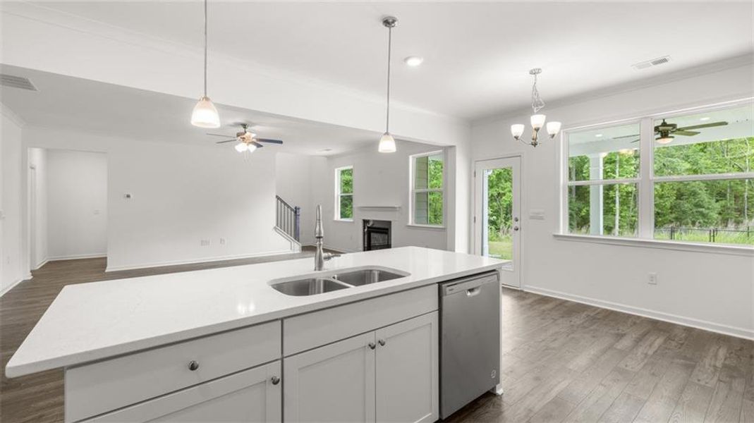 Furnished interior view inside a new home in Heritage Pointe, Senoia (Image 2).