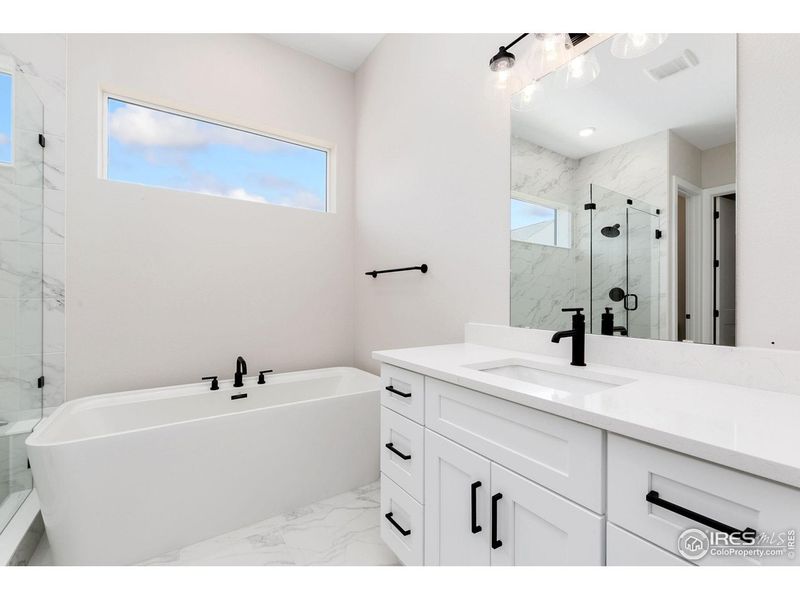 Furnished interior view inside a new home in Kitchel Lake at Serratoga Falls, Timnath (Image 5).