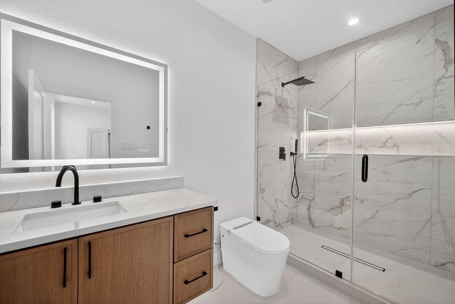 Furnished interior view inside a new home in , Dallas (Image 30).