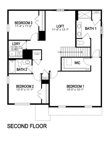 2D floor plan layout of this home in Lakeside Canyon, Mead, CO (Image 3).