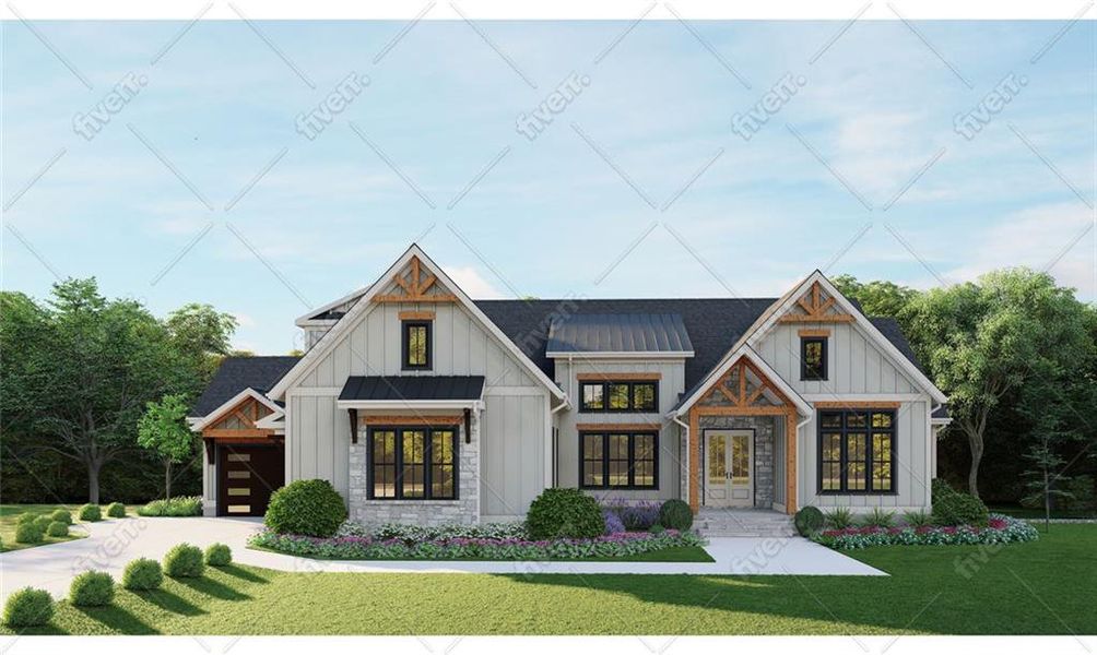 Front exterior of a new home in , Conyers, GA, highlighting curb appeal (Image 4).