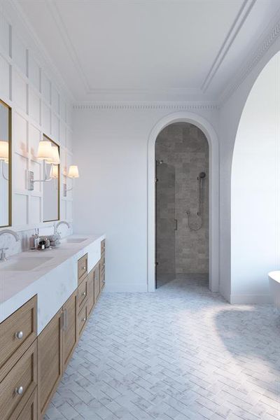 Furnished interior view inside a new home in , Dallas (Image 10).