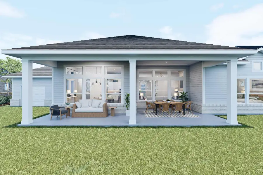 Representative exterior details of a home built from the The Heartstone by David Weekley Homes in Lakeview - Estate Collection, Waller (Image 4).