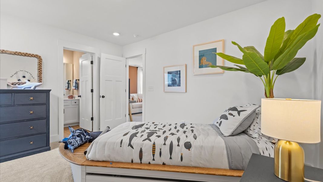 Representative furnished interior of a home built from the Kendrick by DRB Homes in Wells Crossing, Seneca (Image 23).