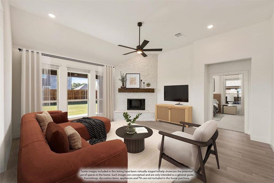 Furnished interior view inside a new home in Meadow Vista 60-65, Anna (Image 14). Furnished interior view inside a new home in Meadow Vista 60-65, Anna (Image 14).