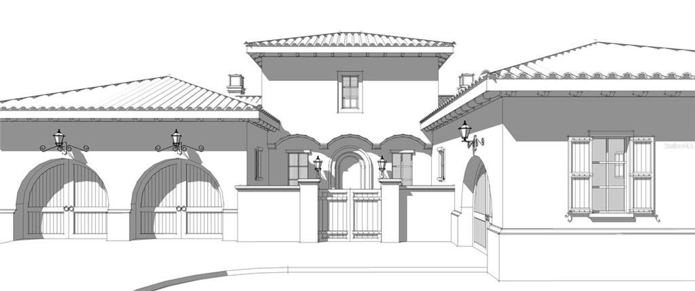 Exterior rendering of this home design in , Lutz, FL (Image 8).