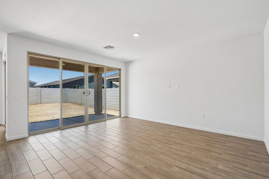 Great room with 4 panel slider option Great room with 4 panel slider option