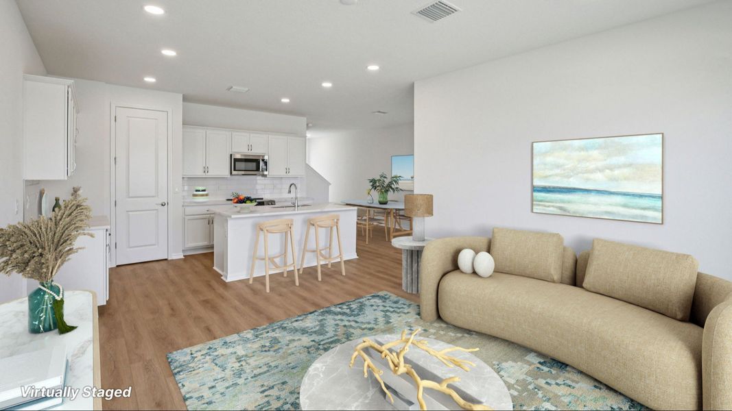 Furnished interior view inside a new home in Isla Mirada, San Antonio (Image 12).