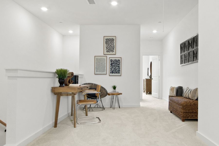 Furnished interior view inside a new home in Willow Grove Townhomes, Melissa (Image 9).