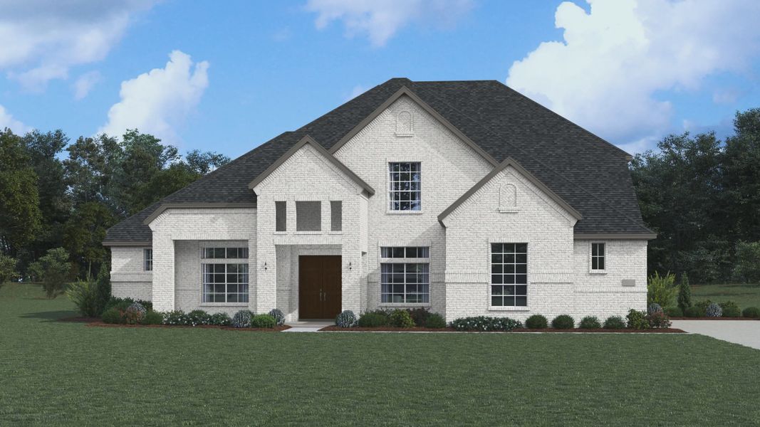 Representative exterior photo of a completed home built from the Verona by Chesmar Homes in Homestead Estates, Sunnyvale, TX (Image 3).