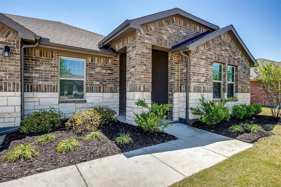 Front exterior of a new home in , Cedar Hill, TX, highlighting curb appeal (Image 21). Front exterior of a new home in , Cedar Hill, TX, highlighting curb appeal (Image 21).