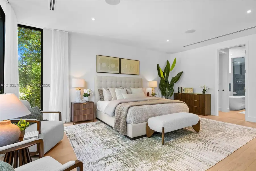 Furnished interior view inside a new home in , Miami (Image 60).