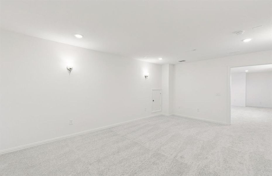 Optional media room on second level Optional media room on second level