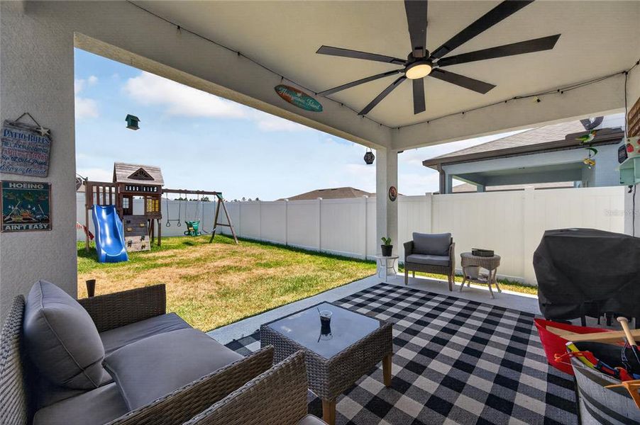 Exterior details and patio area of a home in Caldera, Spring Hill (Image 30).