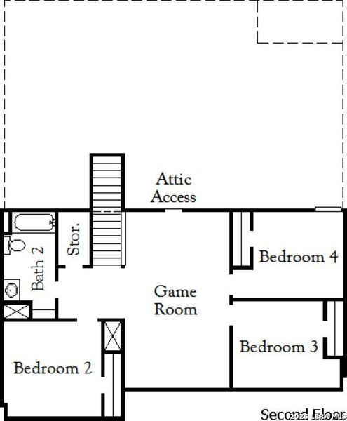 2D floor plan layout of this home in Summerlin, San Antonio, TX (Image 3).