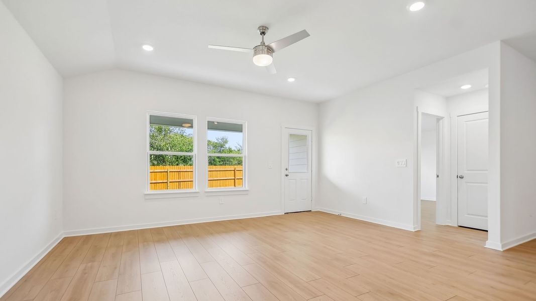 Spacious, unfurnished interior of a new home in Trails at Wildhorse, Austin (Image 20).