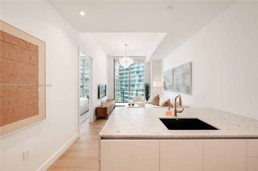 Furnished interior view inside a new home in , Miami (Image 3).