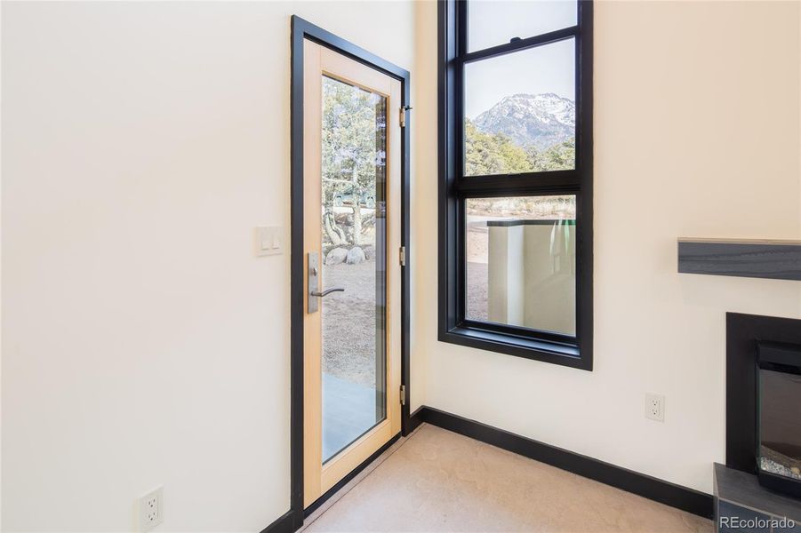 side door to front patio