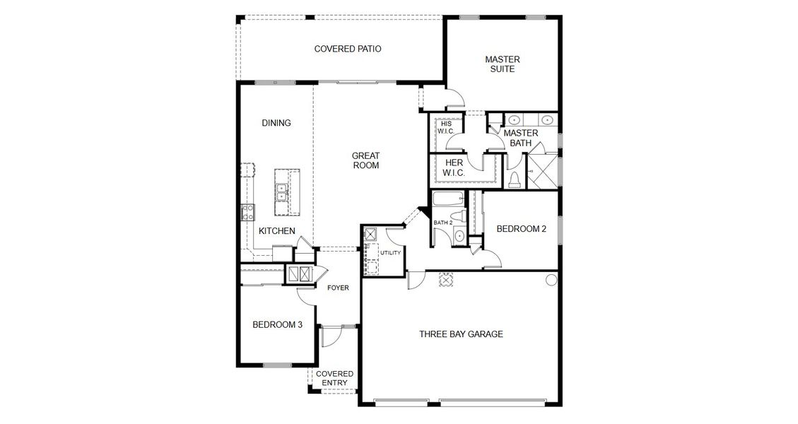2D floor plan layout for the Cordella Jem by GHO Homes in High Pointe, Vero Beach, FL (Image 5).