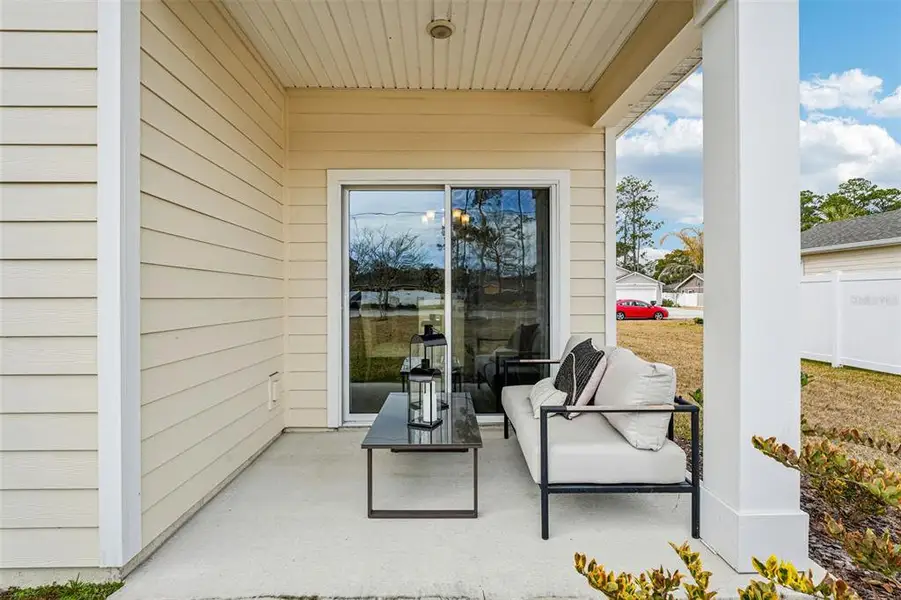 Exterior details and patio area of a home in , Palm Coast (Image 25). Exterior details and patio area of a home in , Palm Coast (Image 25).