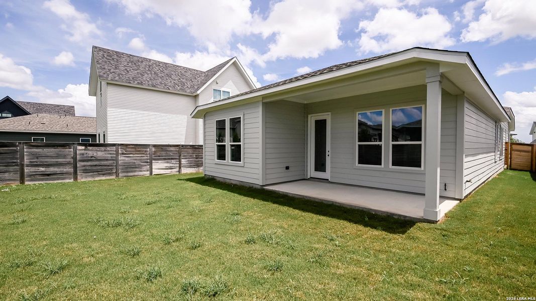 Exterior details and patio area of a home in Solms Landing, New Braunfels (Image 21).