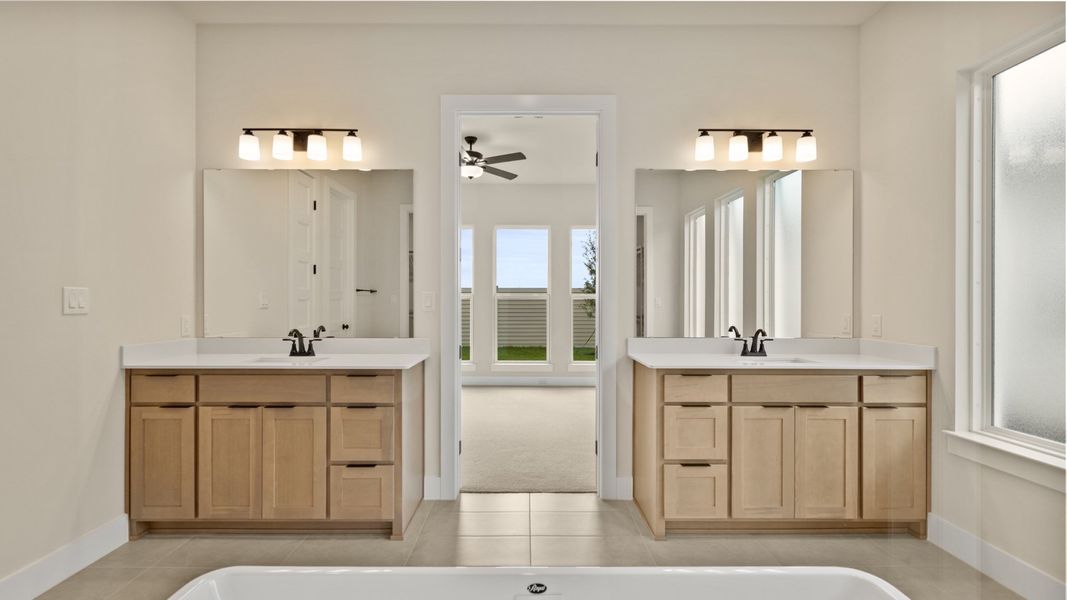 Furnished interior view inside a new home in Sanctuary at Seaire, Parrish (Image 7). Furnished interior view inside a new home in Sanctuary at Seaire, Parrish (Image 7).