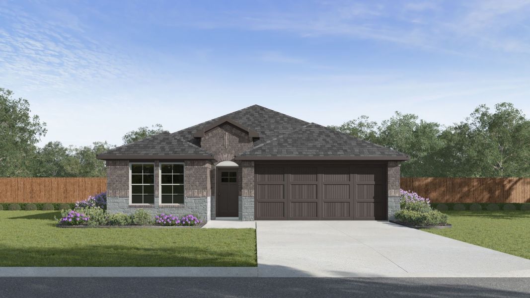Representative exterior photo of a completed home built from the The Gaven by D.R. Horton in Mayfair, New Braunfels, TX (Image 4).