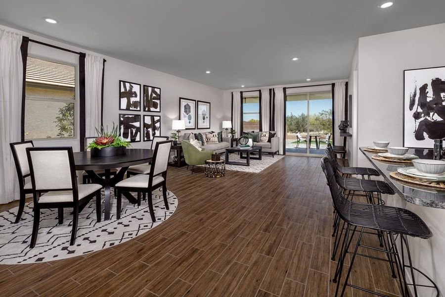 Furnished interior in a model home at Mirador Point in Tucson (Image 19).