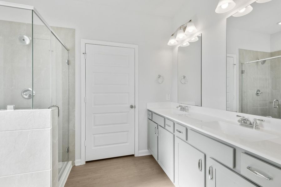 Primary bath with double sinks