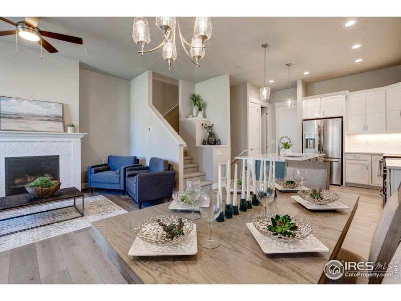 Furnished interior view inside a new home in Highlands at Fox Hill - The Towns, Longmont (Image 18).