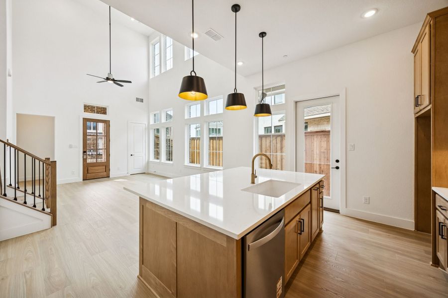 Furnished interior view inside a new home in Newman Village Townhomes, Frisco (Image 6).