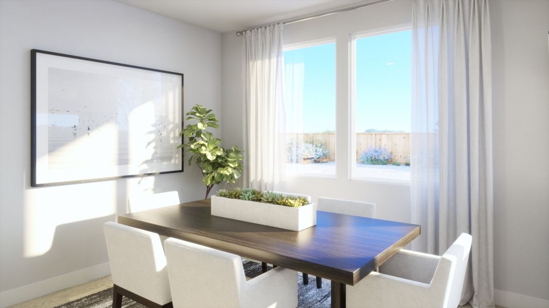 Furnished interior view inside a new home in Freedom at Anthem, Kyle (Image 6).