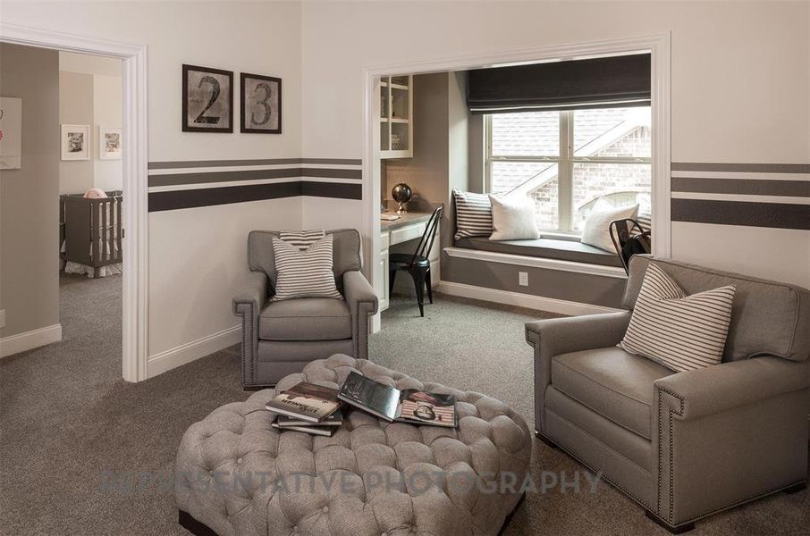 Furnished interior view inside a new home in Star Trail: 65ft. lots, Prosper (Image 4). Furnished interior view inside a new home in Star Trail: 65ft. lots, Prosper (Image 4).