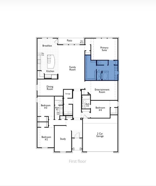 2D floor plan layout for the Chesterfield Plan by Highland Homes in Goodland: 60ft. lots, Midlothian, TX (Image 3). 2D floor plan layout for the Chesterfield Plan by Highland Homes in Goodland: 60ft. lots, Midlothian, TX (Image 3).