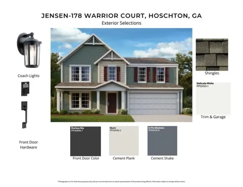 Sample of building materials used in homes in Twin Lakes, Hoschton (Image 3).