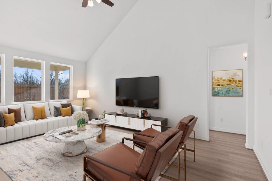Furnished interior view inside a new home in Westland Ranch, League City (Image 6).