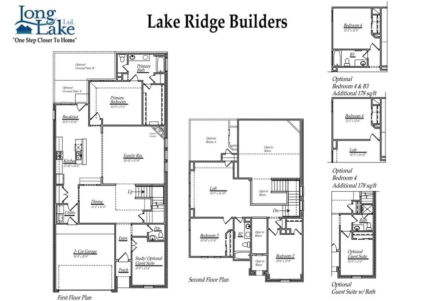 2D floor plan layout for the 269 by Long Lake Ltd. in Grand Magnolia, Magnolia, TX (Image 3).