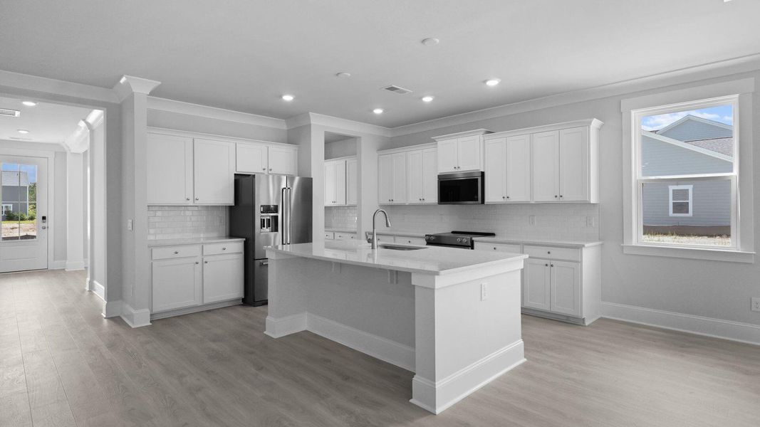 Furnished interior view inside a new home in Sheep Island, Summerville (Image 14). Furnished interior view inside a new home in Sheep Island, Summerville (Image 14).