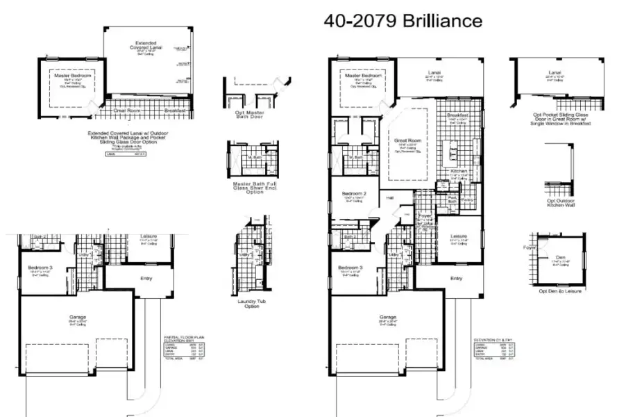 2D floor plan layout of this home in Kingston South Real Estate and Homes for Sale in Estero, FL - Neal Communities, Estero, FL (Image 3).