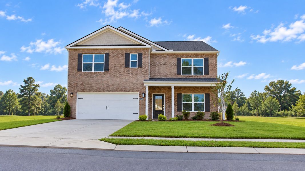 Front exterior of a new home in Fairview Hills, Cleveland, TN, highlighting curb appeal (Image 16).