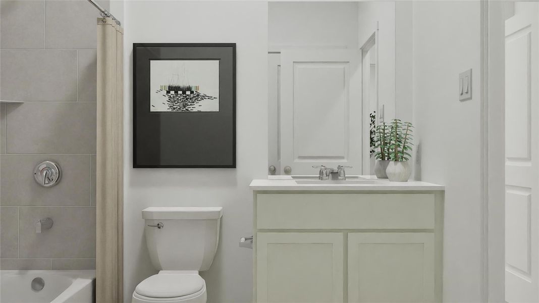 Furnished interior view inside a new home in Sunterra, Katy (Image 20).