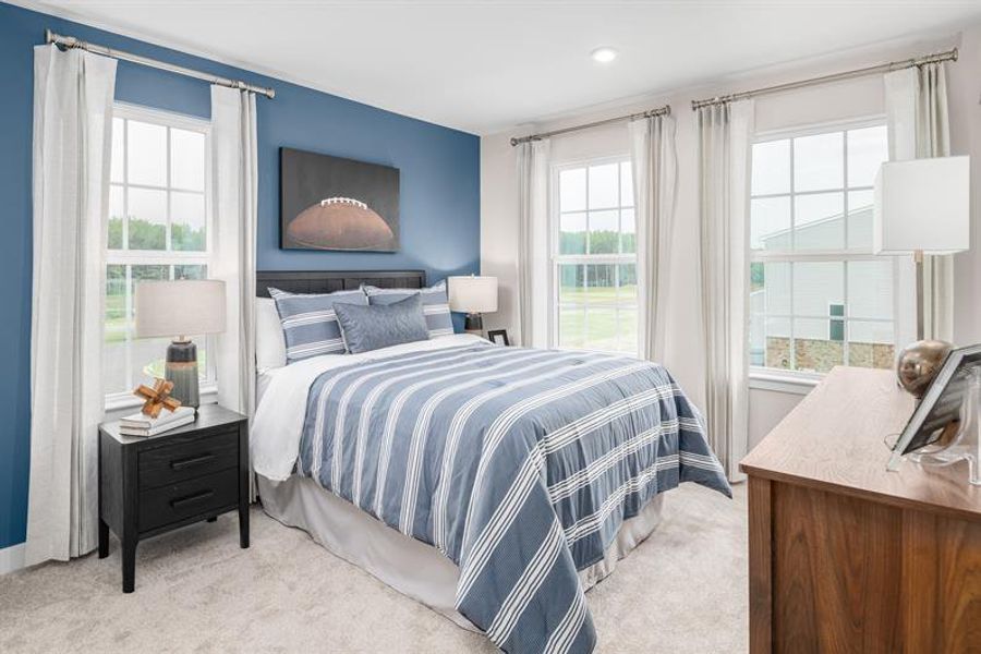 Representative furnished interior of a home built from the Schubert by Ryan Homes in Park Ridge at Sugar Hill, Sugar Hill (Image 28).
