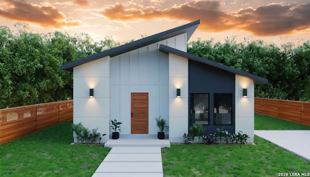 Front exterior of a new home in , San Antonio, TX, highlighting curb appeal (Image 1). Front exterior of a new home in , San Antonio, TX, highlighting curb appeal (Image 1).