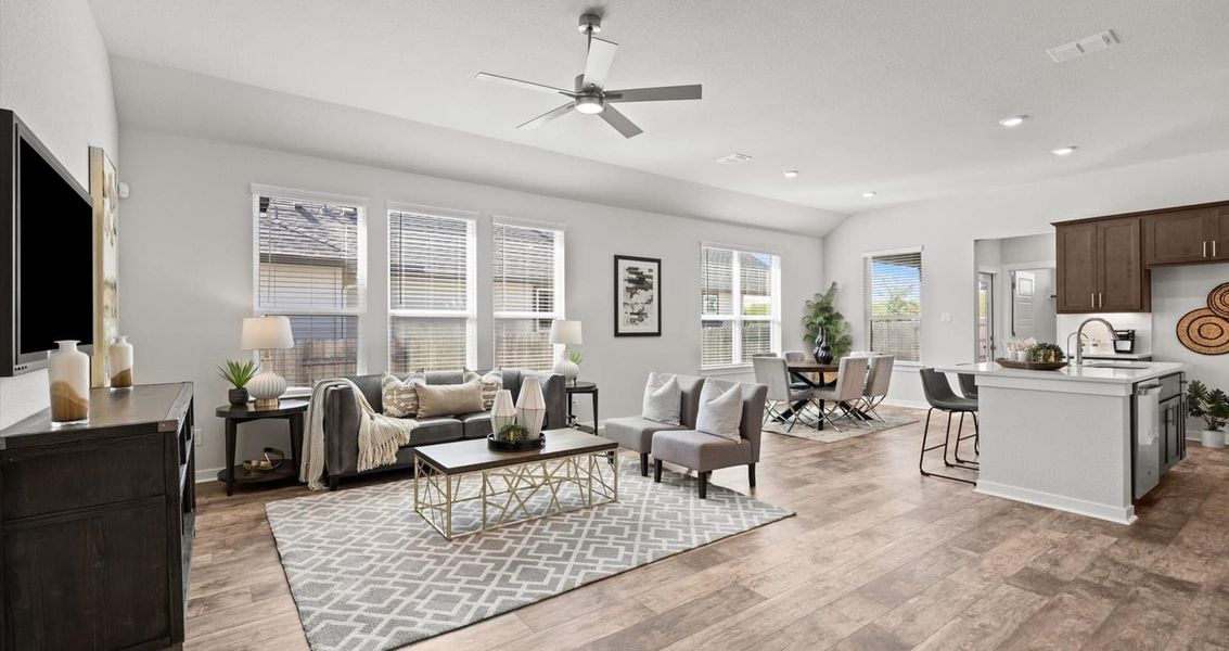 Furnished interior view inside a new home in Trace, San Marcos (Image 6).