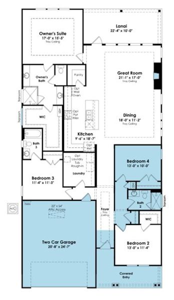 2D floor plan layout of this home in Salt Grass at Ward Creek, Panama City Beach, FL (Image 3). 2D floor plan layout of this home in Salt Grass at Ward Creek, Panama City Beach, FL (Image 3).