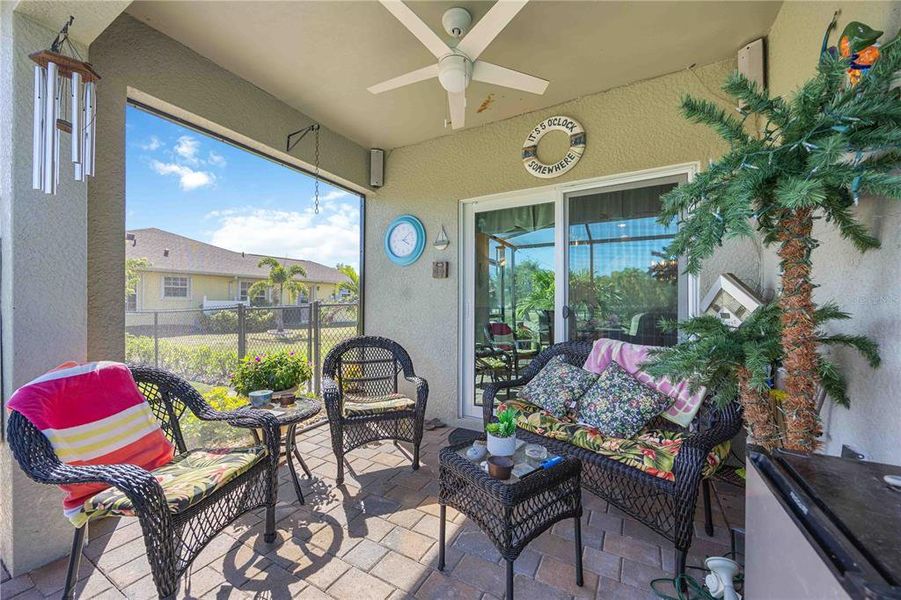 Exterior details and patio area of a home in Burnt Store Village, Punta Gorda (Image 32).