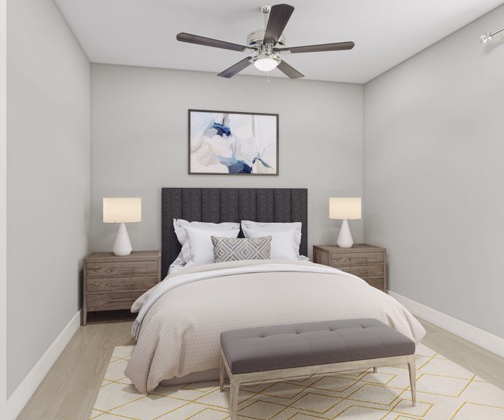 Representative furnished interior of a home built from the Seville by Tri Pointe Homes in Woodson’s Reserve, Spring (Image 10).