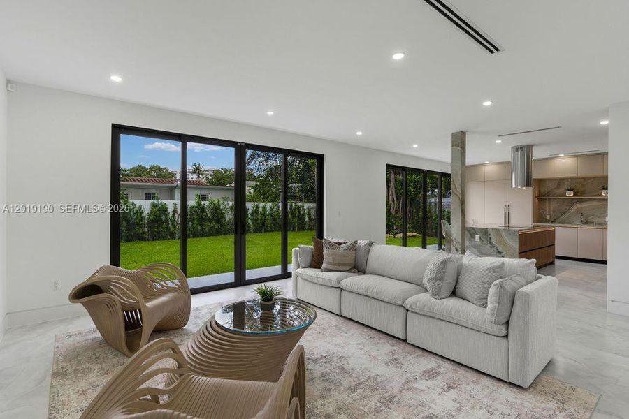 Furnished interior view inside a new home in , Miami (Image 10).