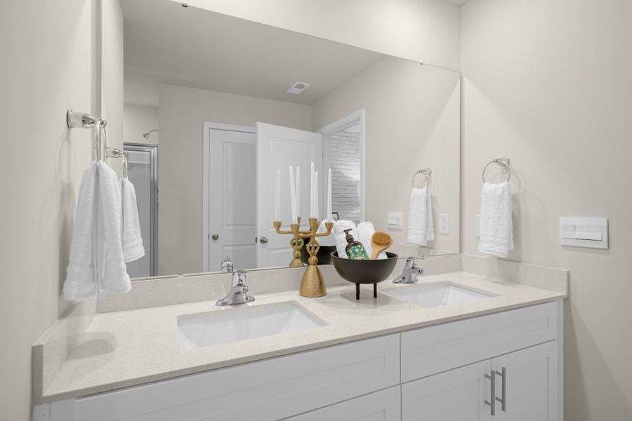 Representative furnished interior of a home built from the PENWELL by D.R. Horton in East Ridge, Ayden (Image 27).