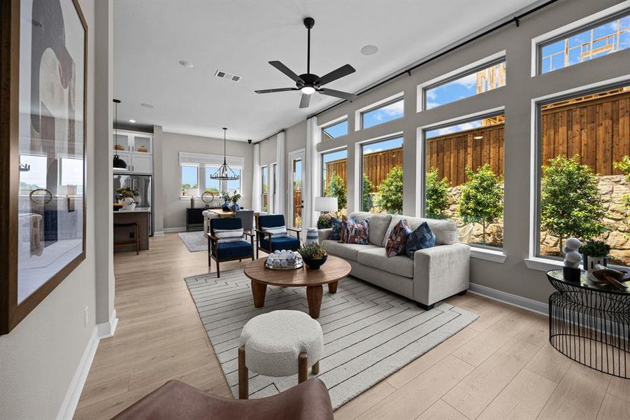 Furnished interior view inside a new home in Greenville Heights, Dallas (Image 7). Furnished interior view inside a new home in Greenville Heights, Dallas (Image 7).